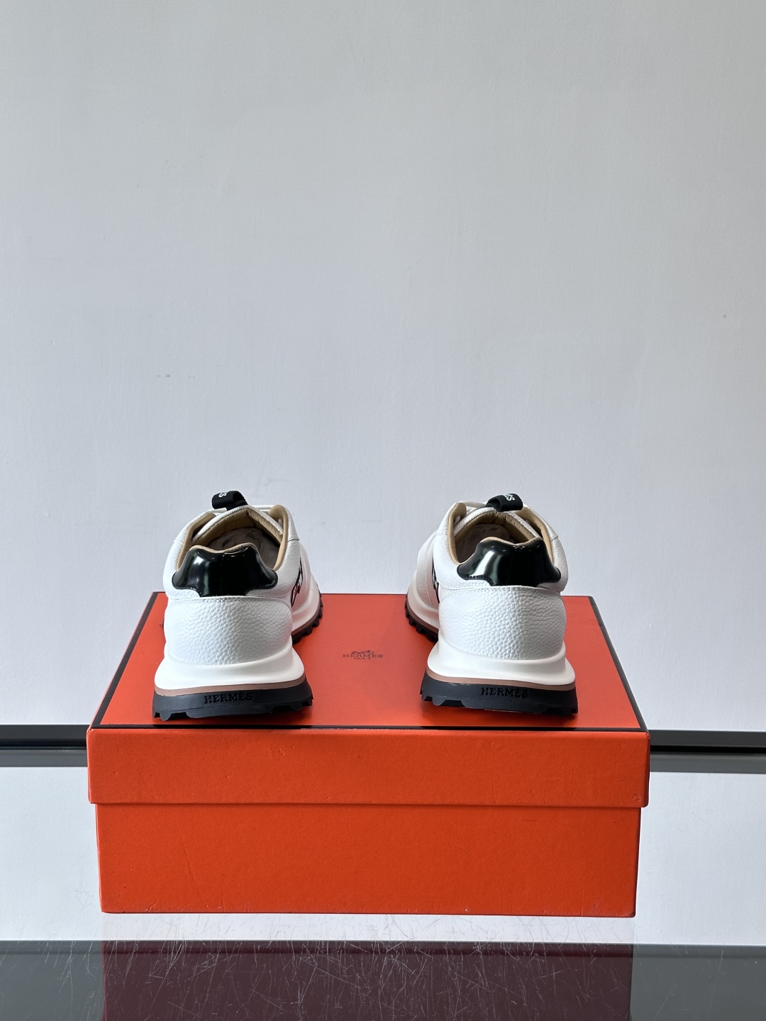 Hermes Hugo Platform Sneakers White