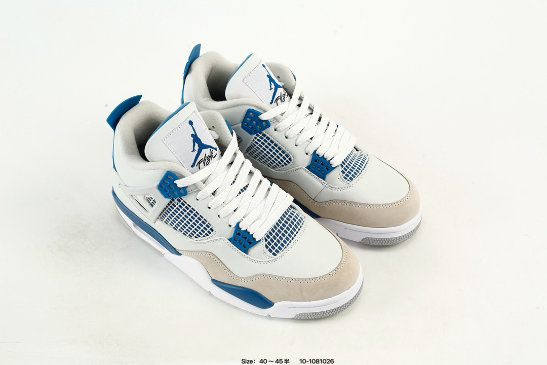 Nike Air Jordan 4 Retro OG Military Blue White Grey Blue
