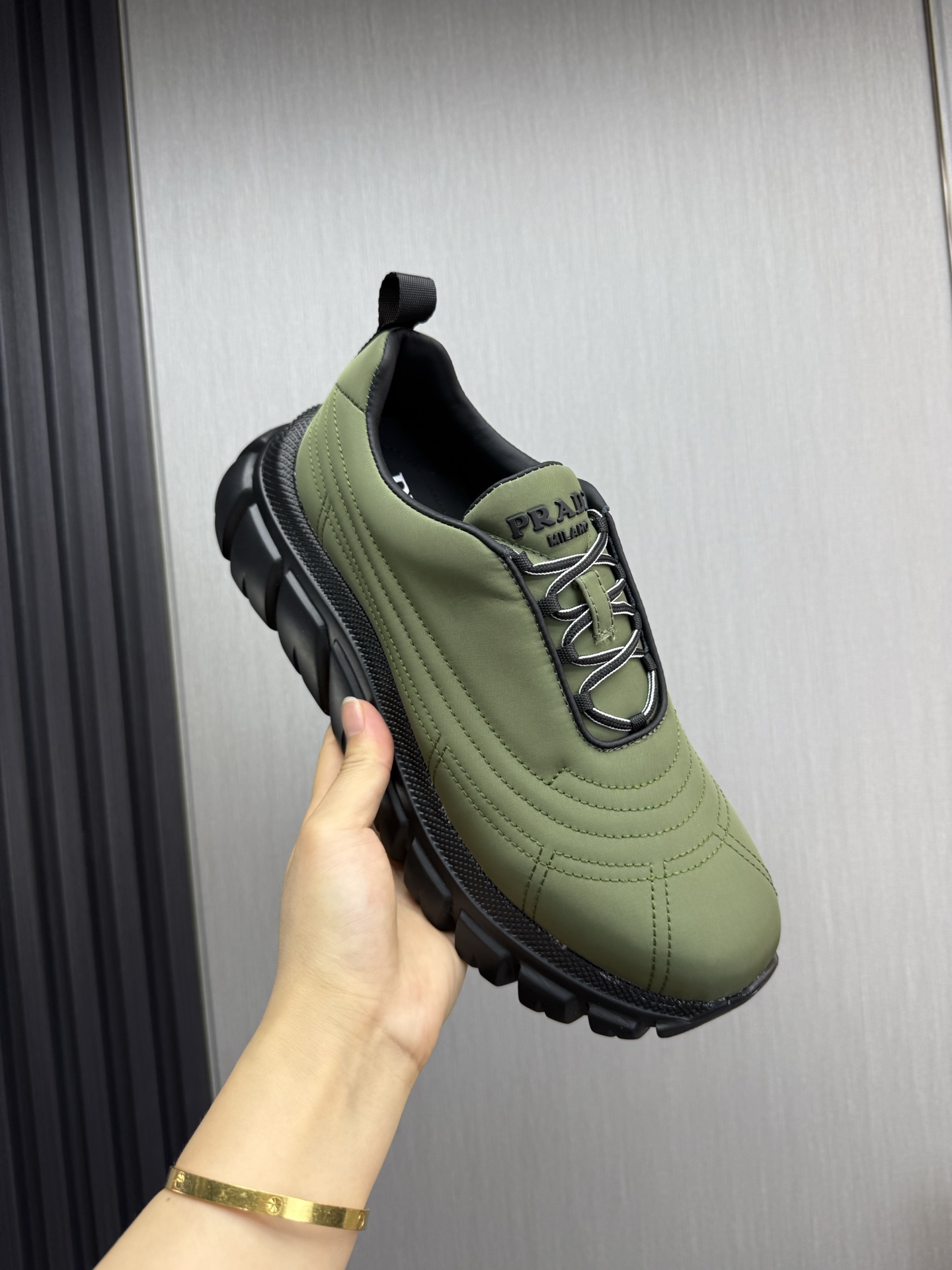 Prada Milano Chunky Sneakers Green