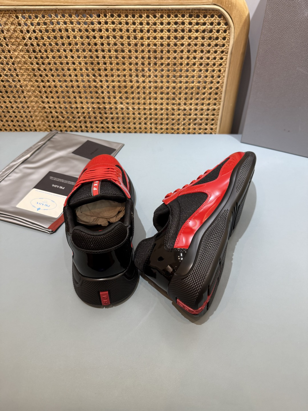 Prada Americas Cup Sneakers Red/Black