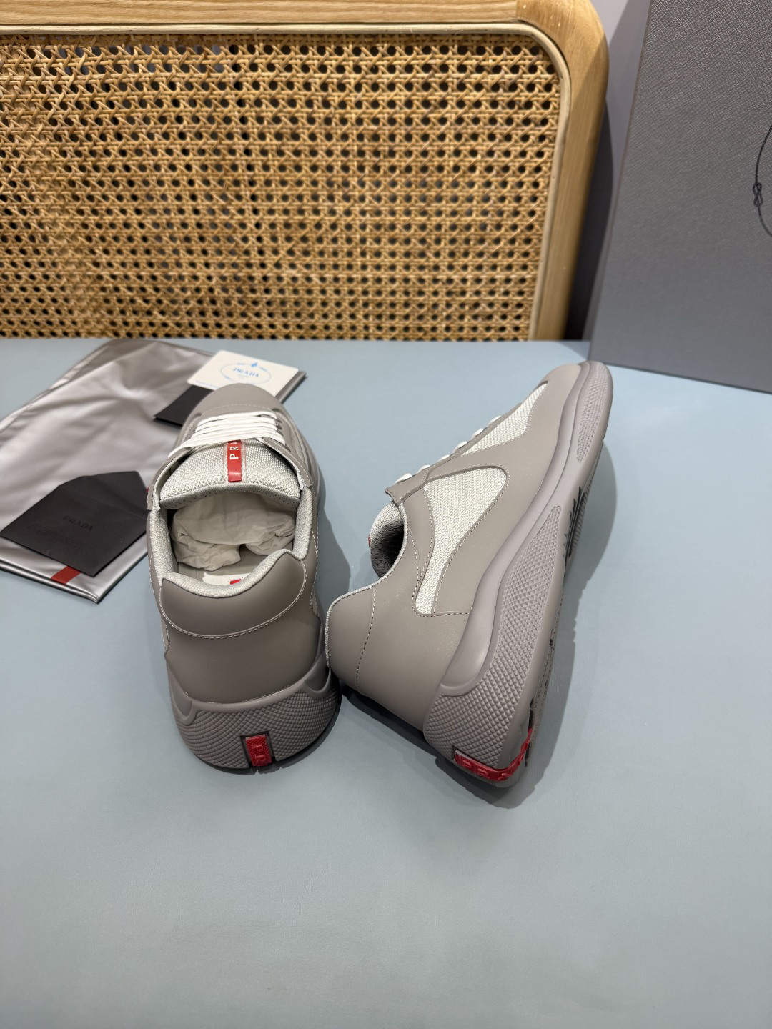 Prada Americas Cup Sneakers Gray
