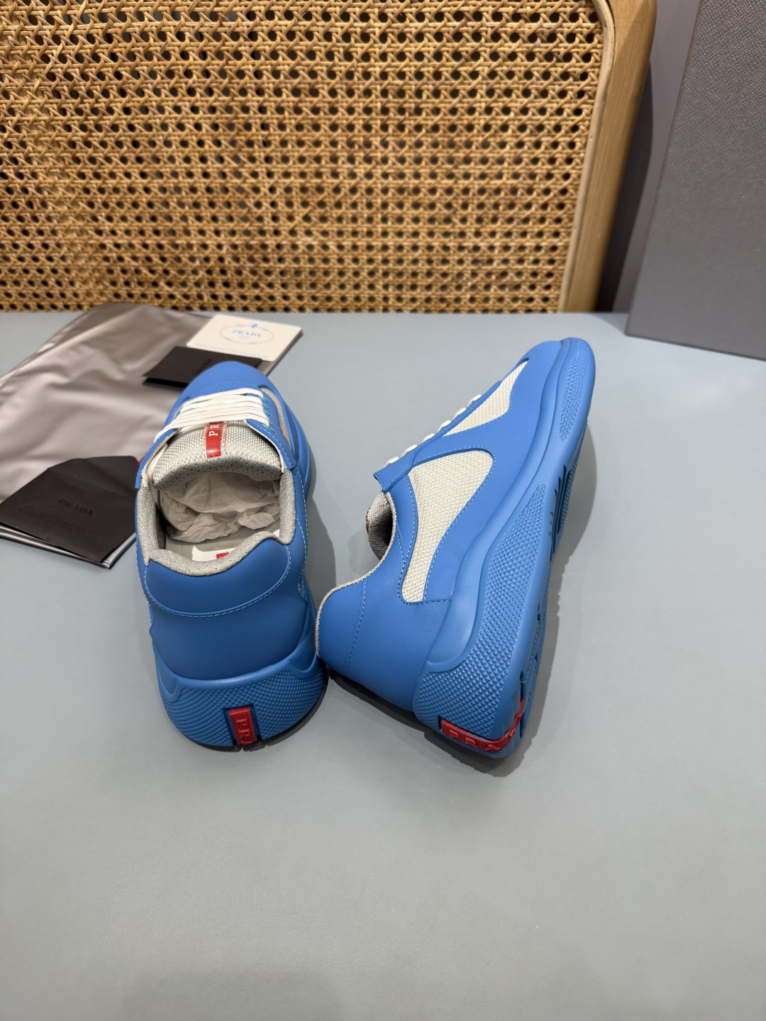 Prada Americas Cup Sneakers Klein Blue