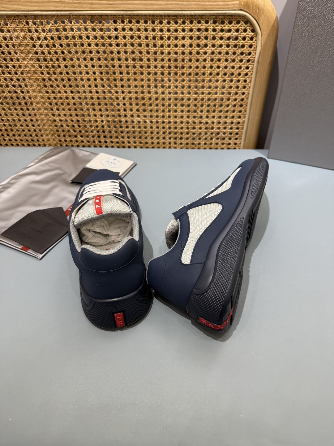 Prada Americas Cup Sneakers Navy