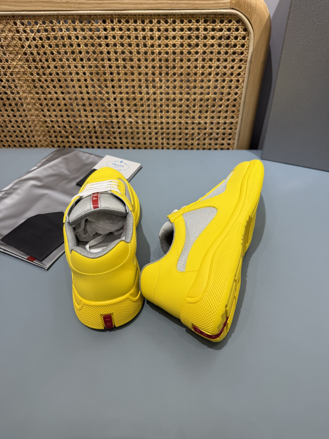 Prada Americas Cup Sneakers Lemon Yellow