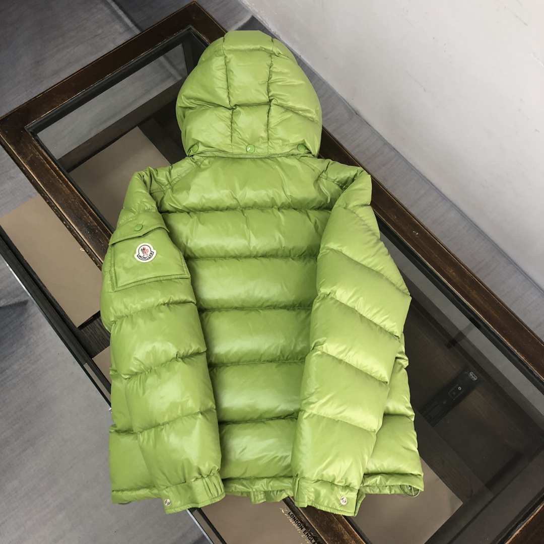 Moncler Maya Hooded Down Jacket Avocado Green