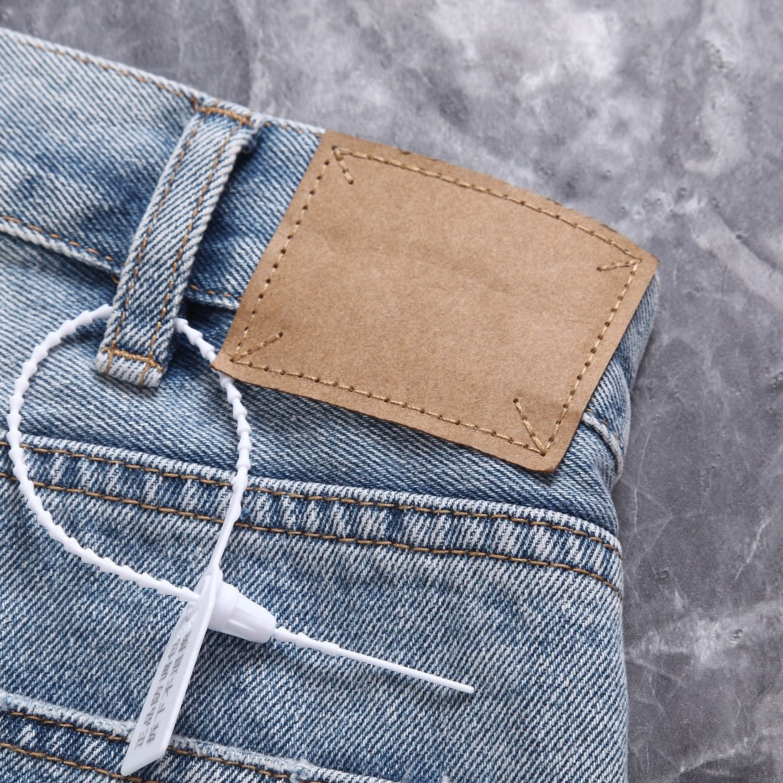 Celine Washed Distressed Straight Jeans Blue