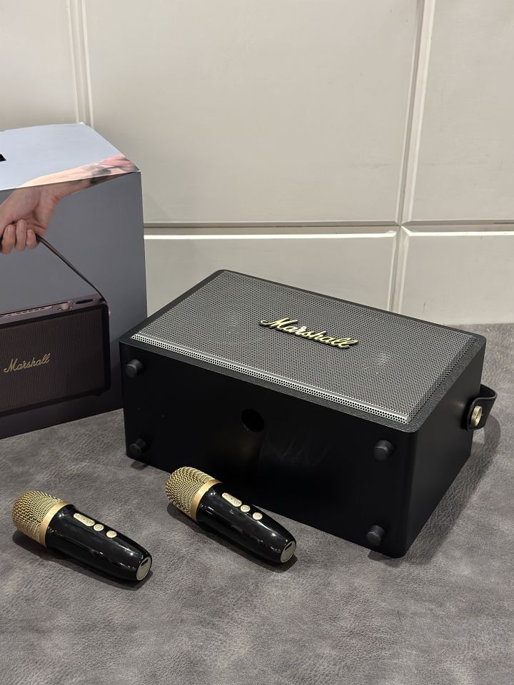 Marshall Dual Mic Stereo Speaker Black