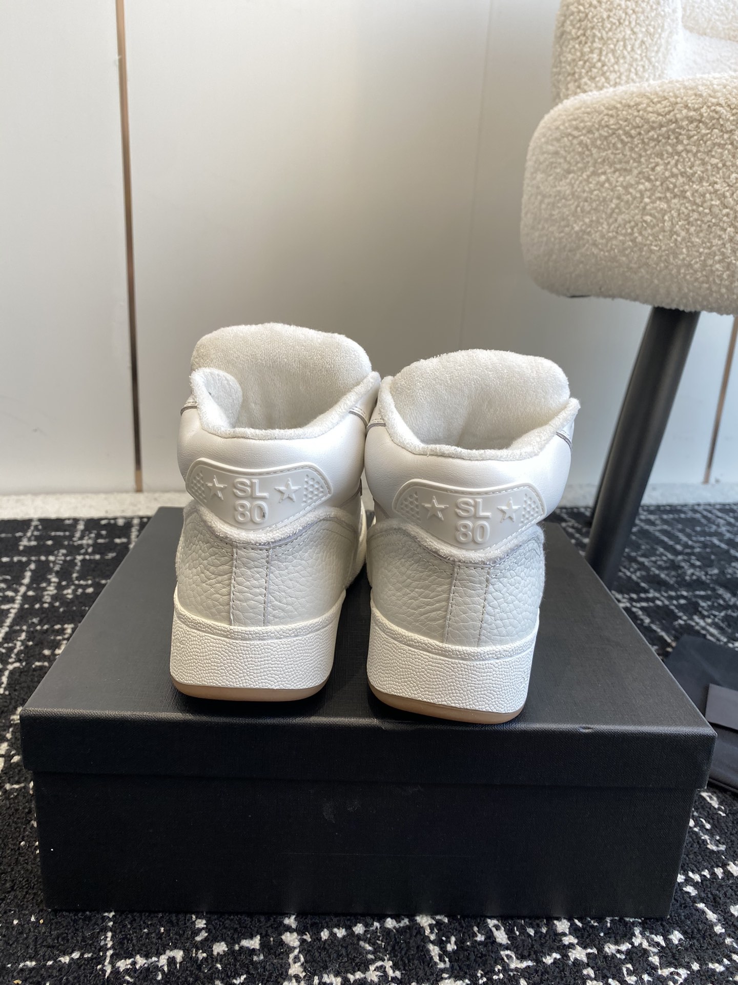 YSL SL80 High-Top Sneakers White