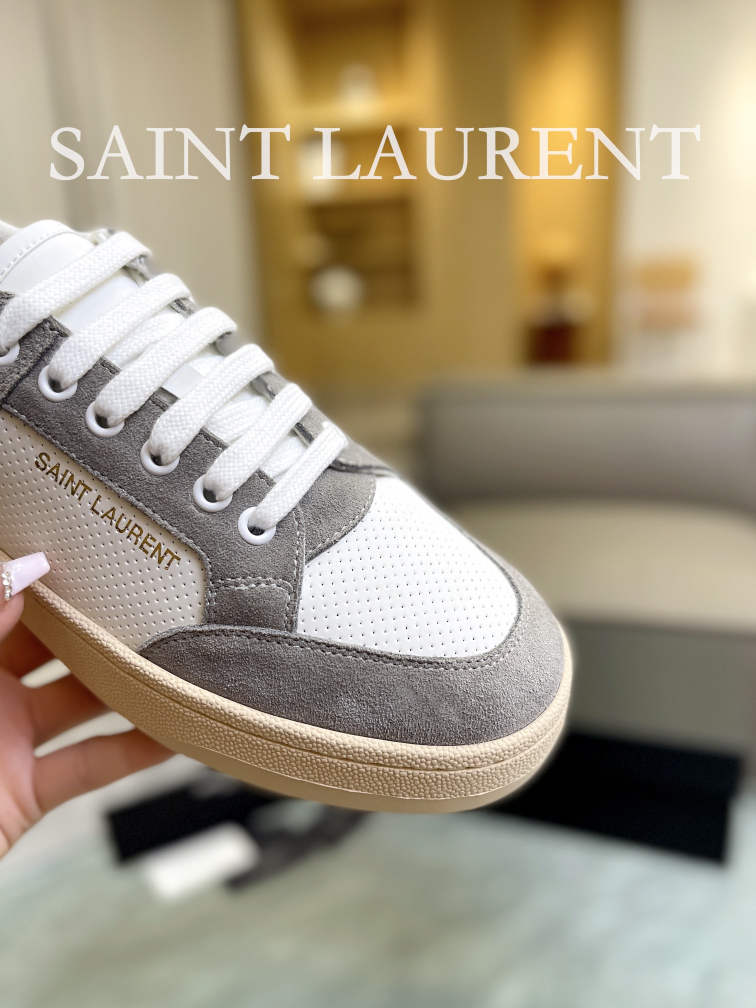 YSL SL61 Low-Top Sneakers Grey