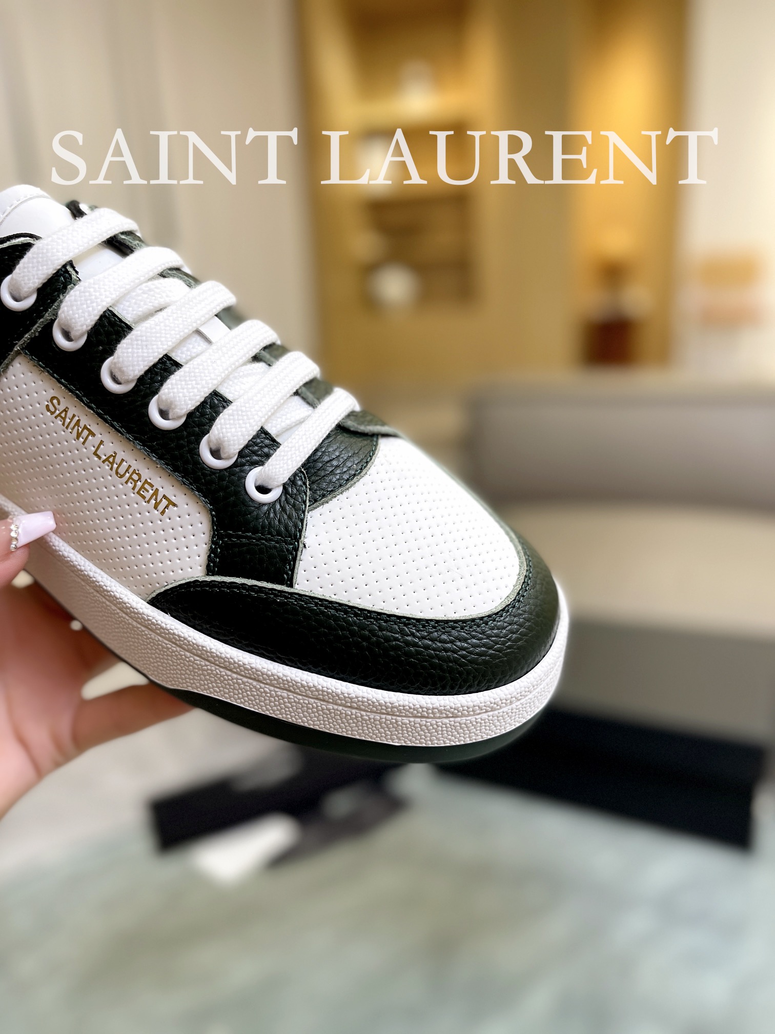 Saint Laurent SL61 Retro Sneakers Green/White