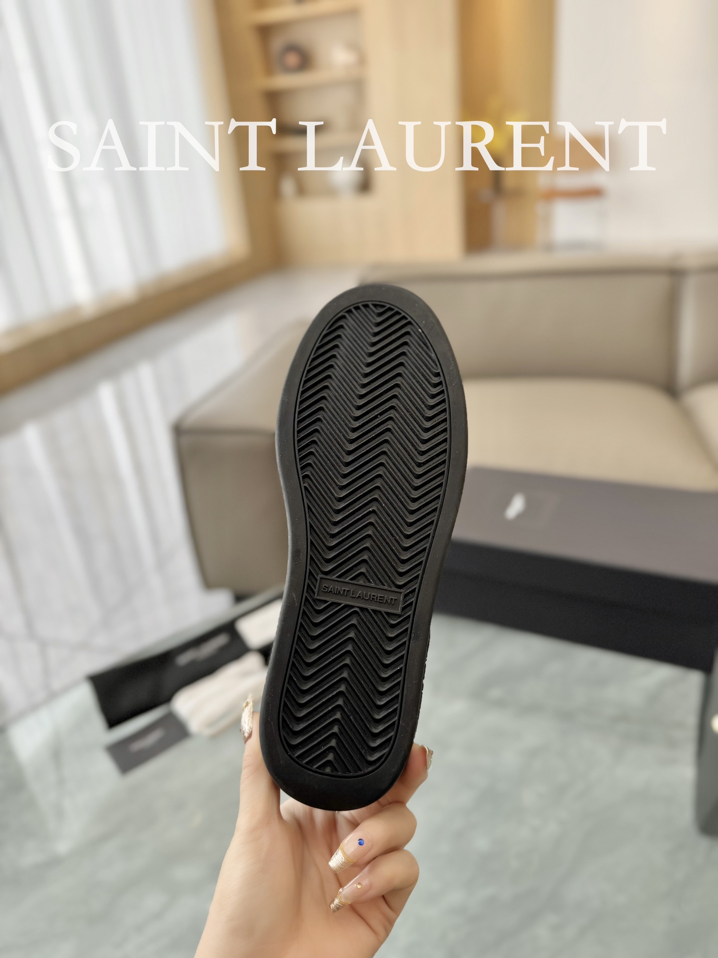 YSL SL61 Leather Sneakers Black