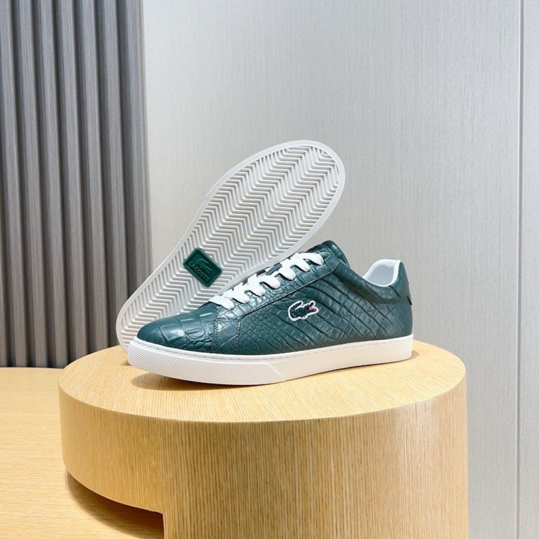 Lacoste Classic Croc-Embossed Sneakers Green