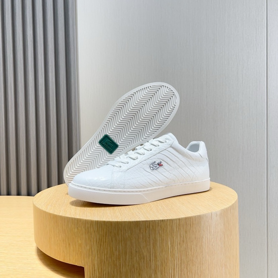 Lacoste Croc-Embossed Sneakers White
