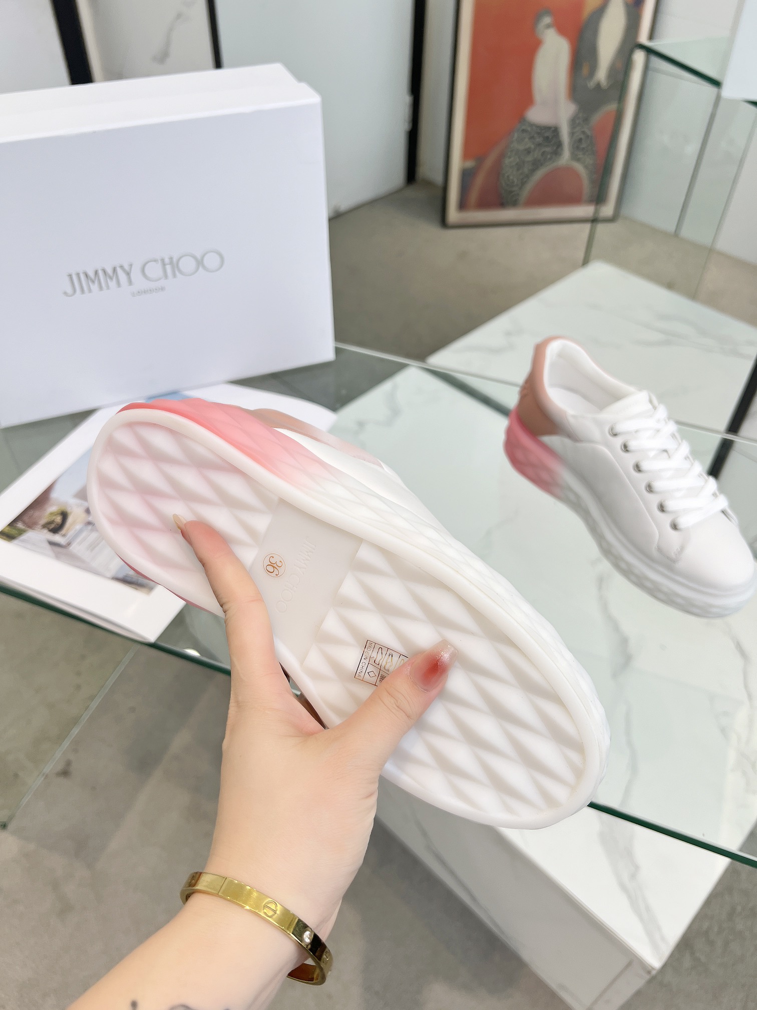 Jimmy Choo Diamond Sneakers Pink