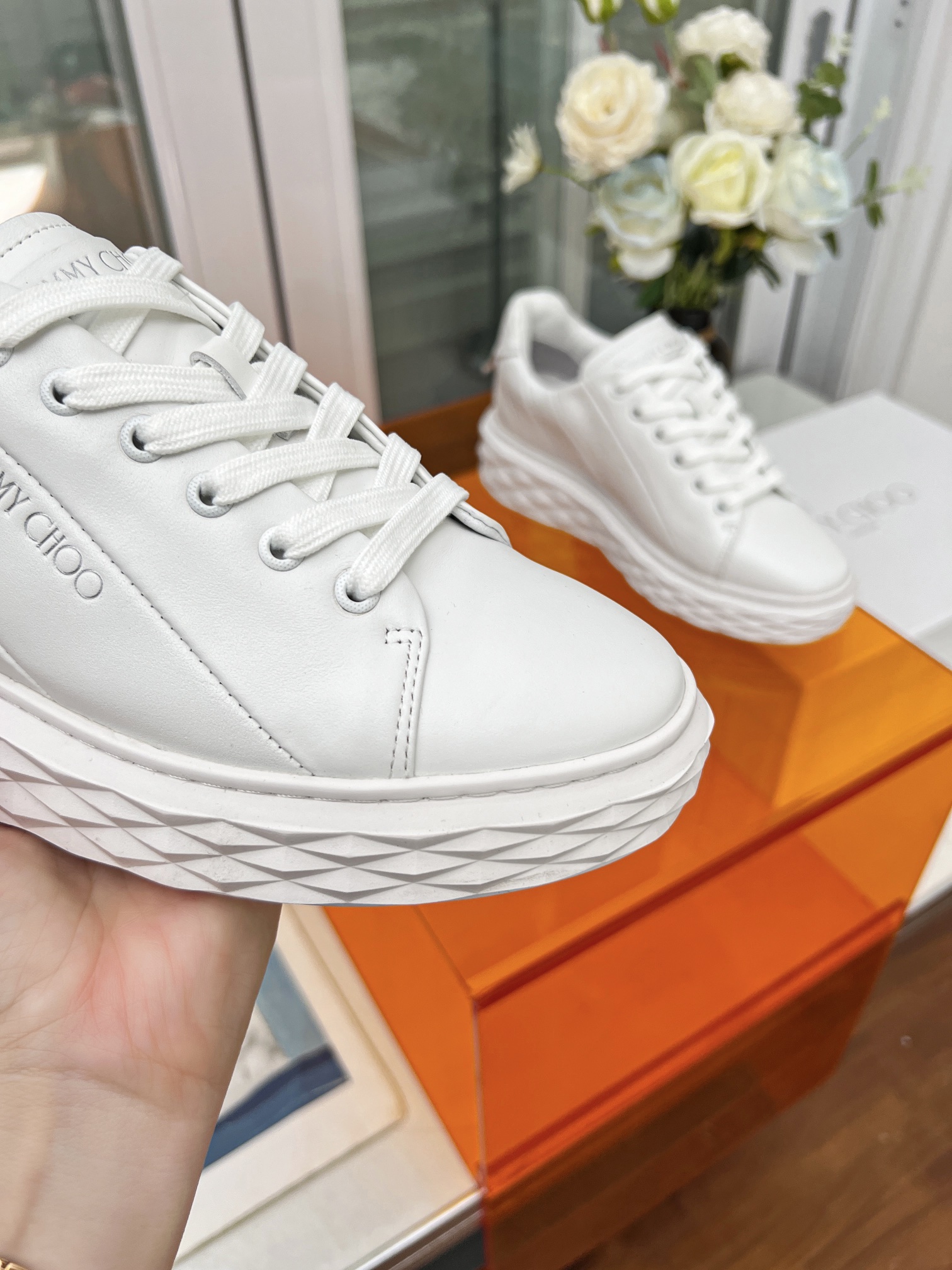 Jimmy Choo Diamond Sneakers White