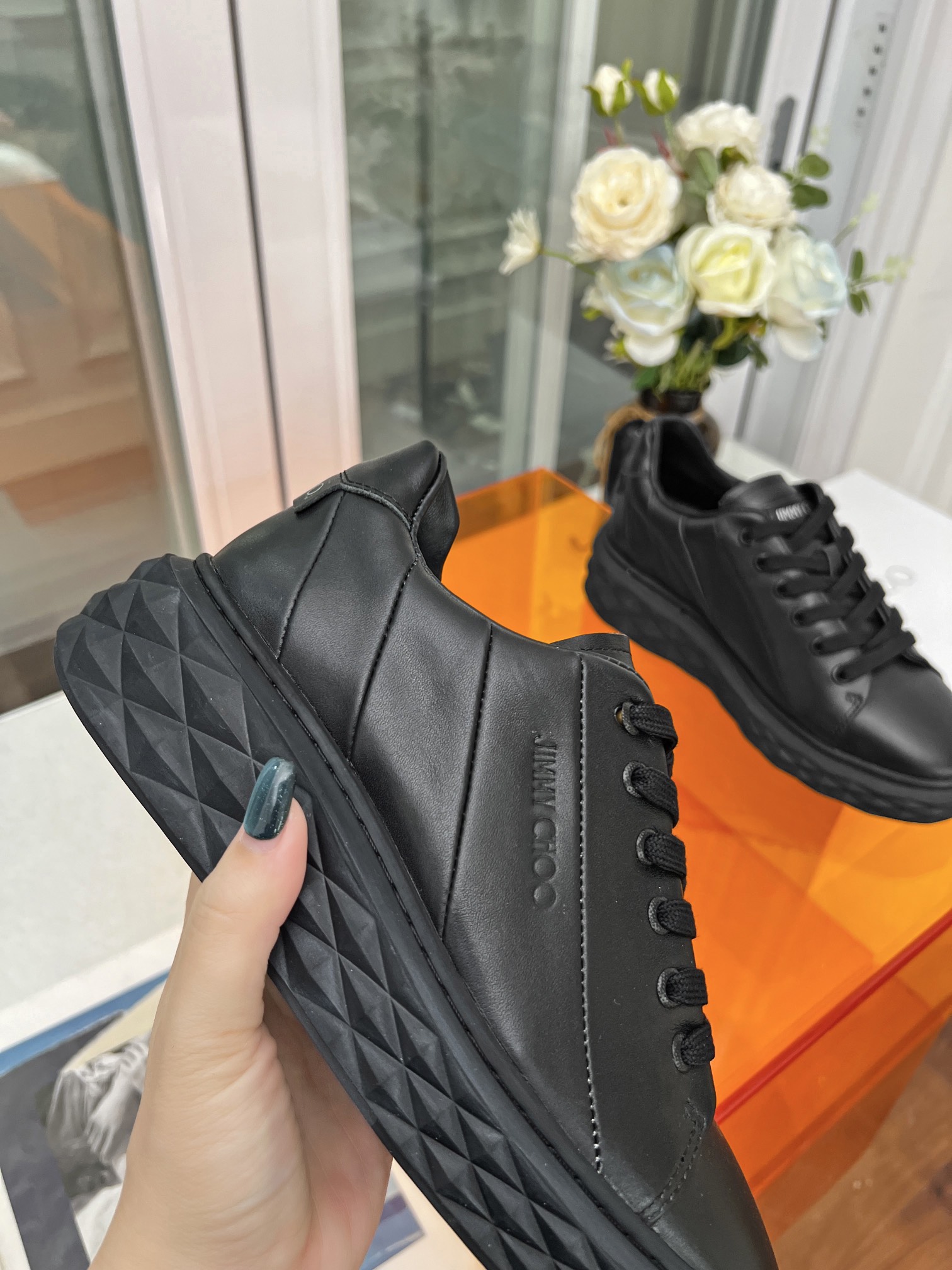 Jimmy Choo Diamond Sneakers Black