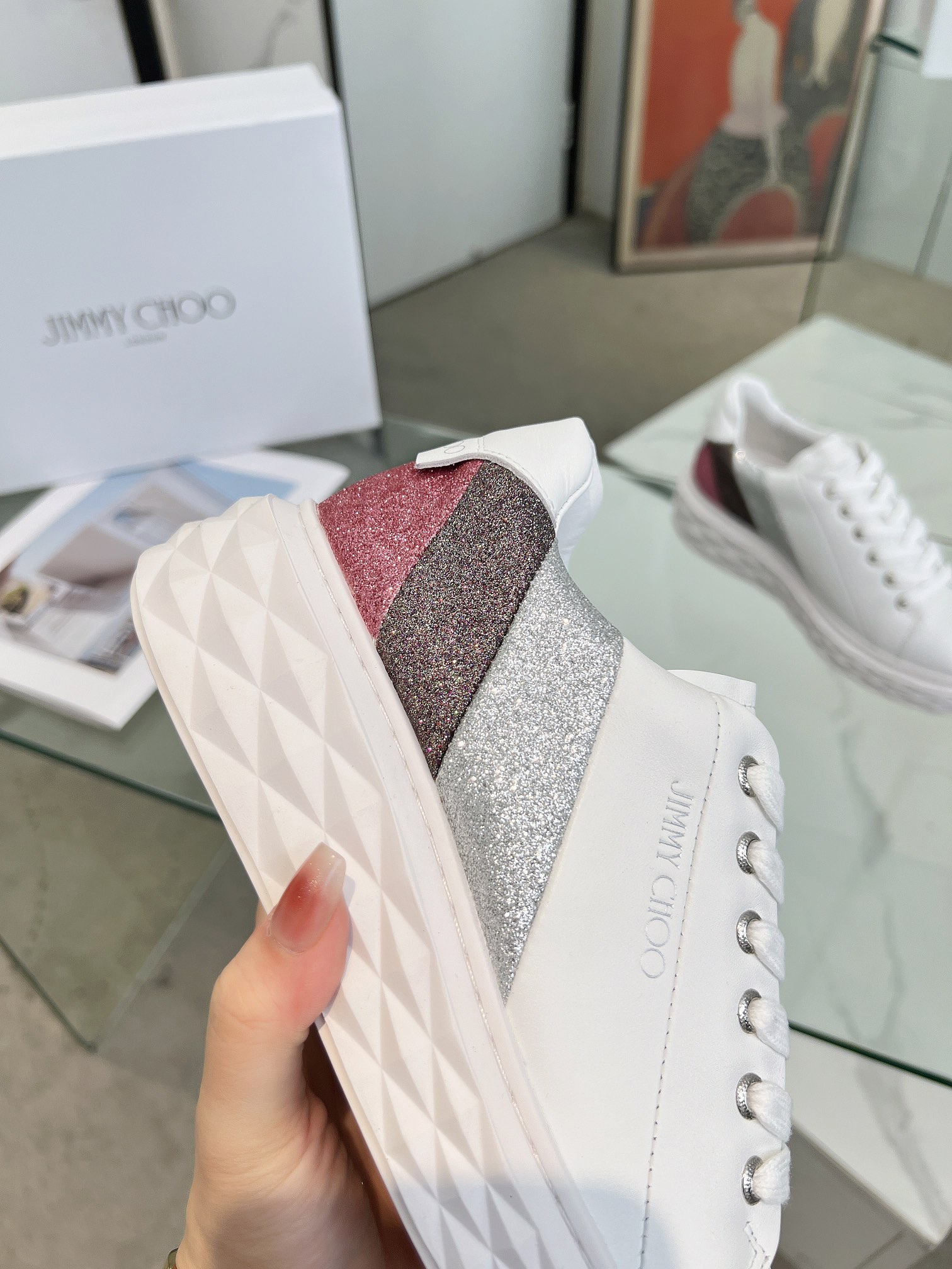 Jimmy Choo Diamond Sneakers Multicolor