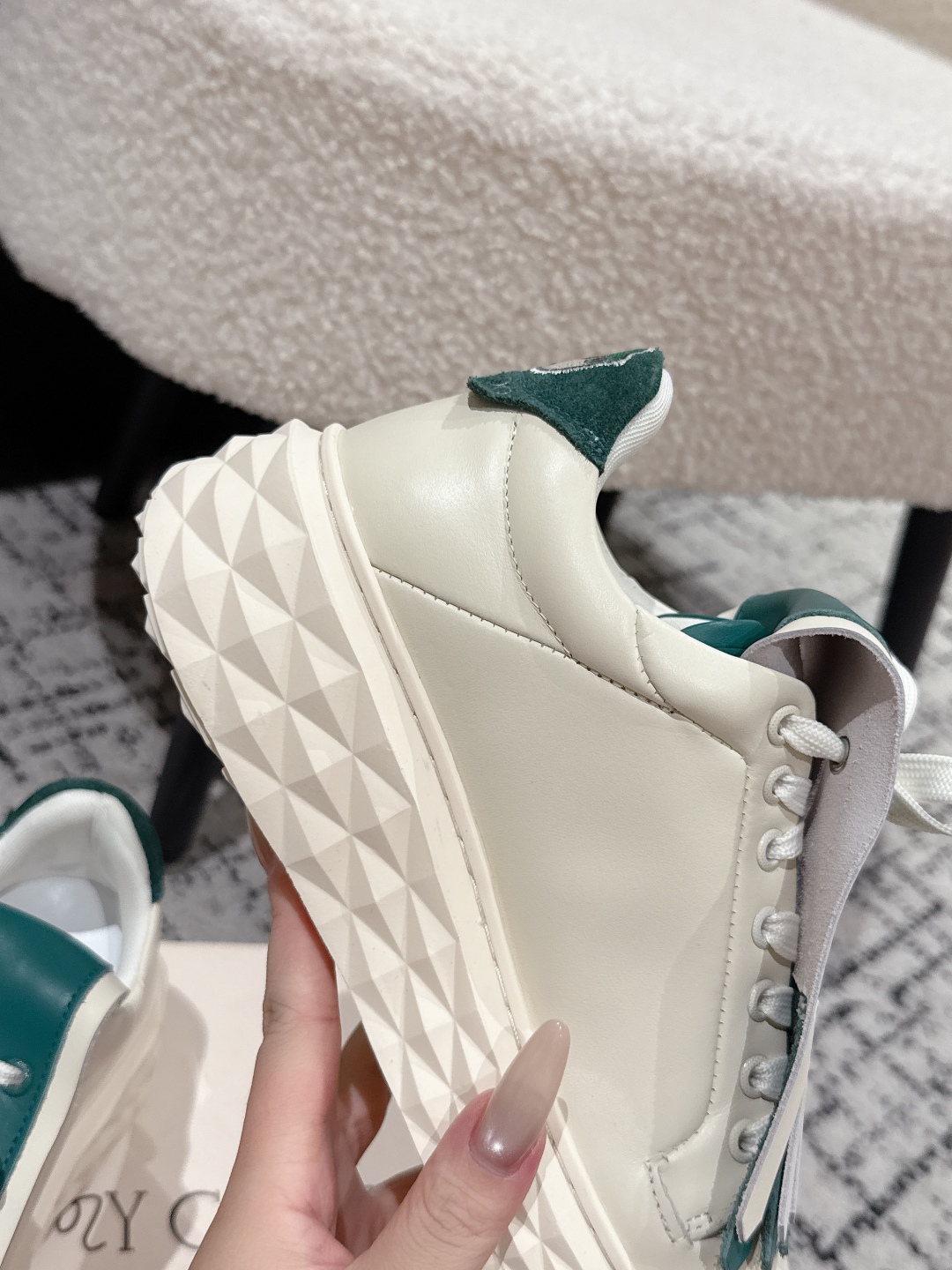 Jimmy Choo Fringe Platform Golf Sneakers Green