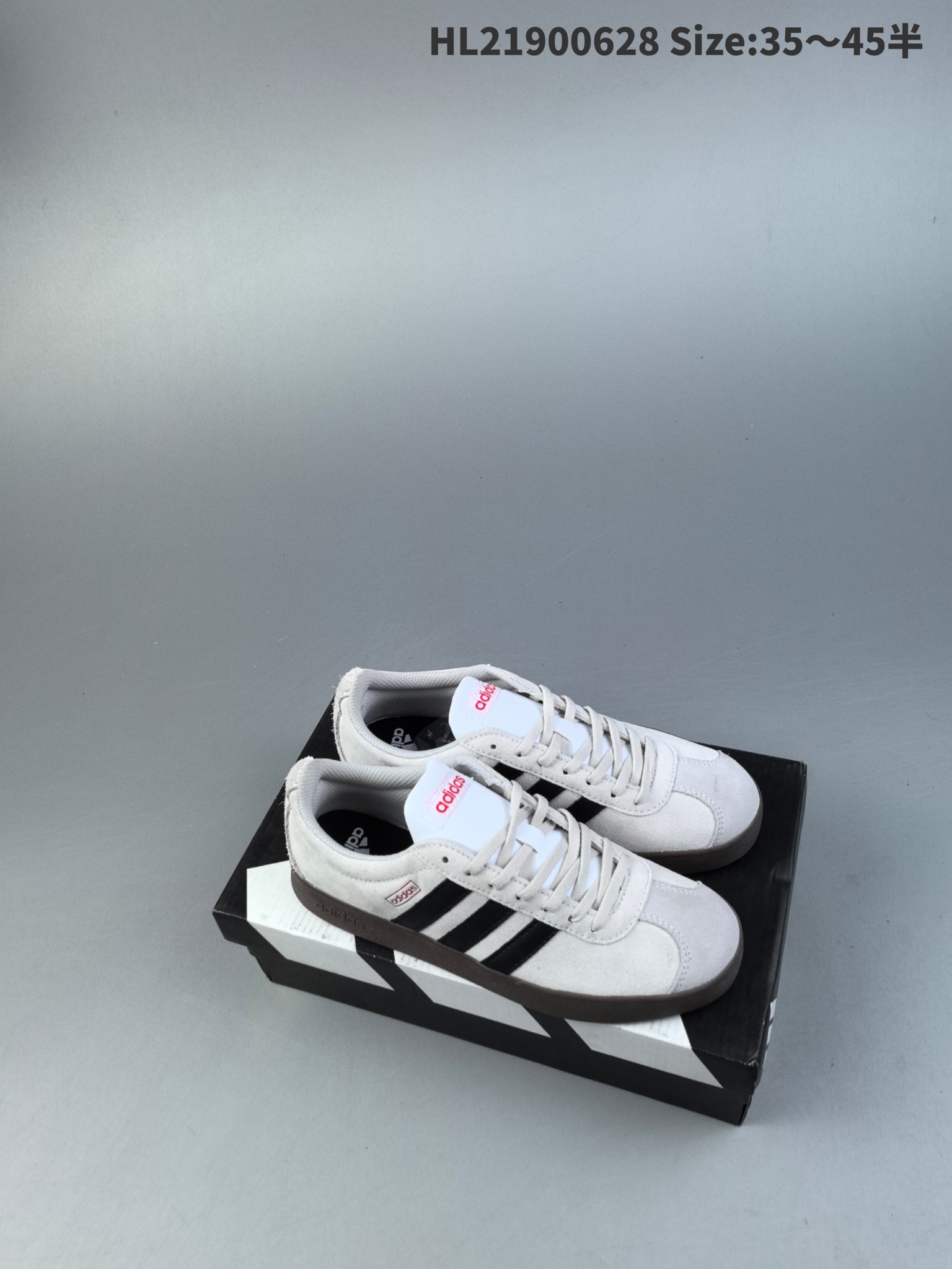 Adidas VL Court Suede T Toe White
