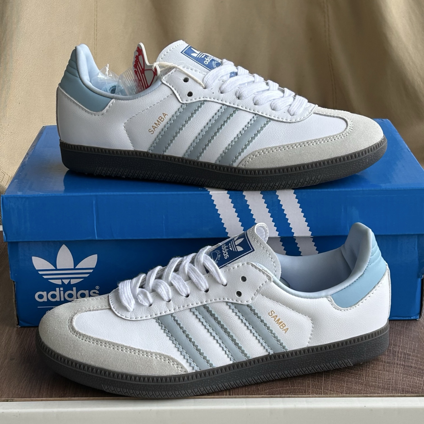 Adidas Samba ID2055 White Blue Sneakers