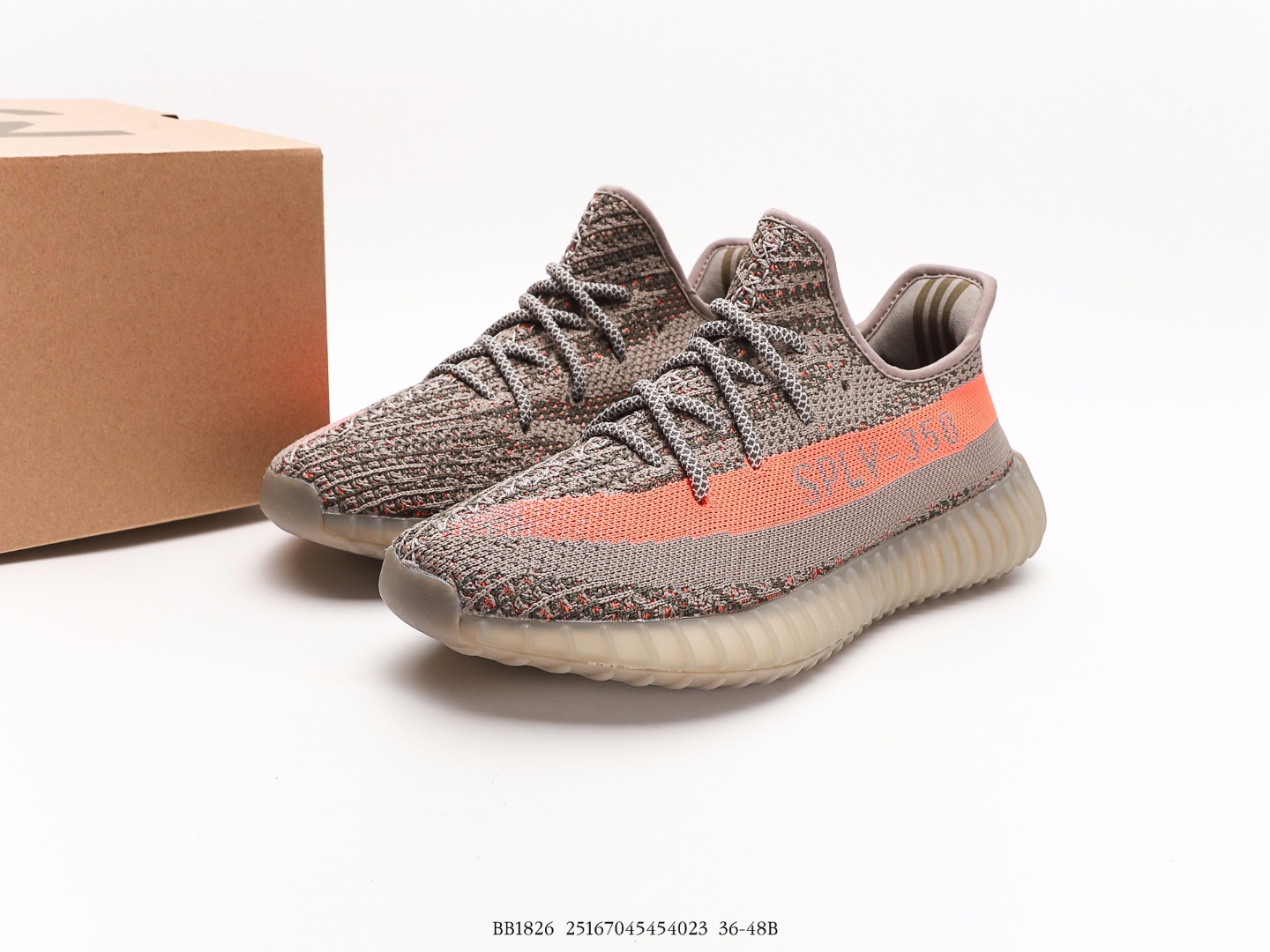 Adidas Yeezy Boost 350 V2 Beluga Gray/Orange Sneakers