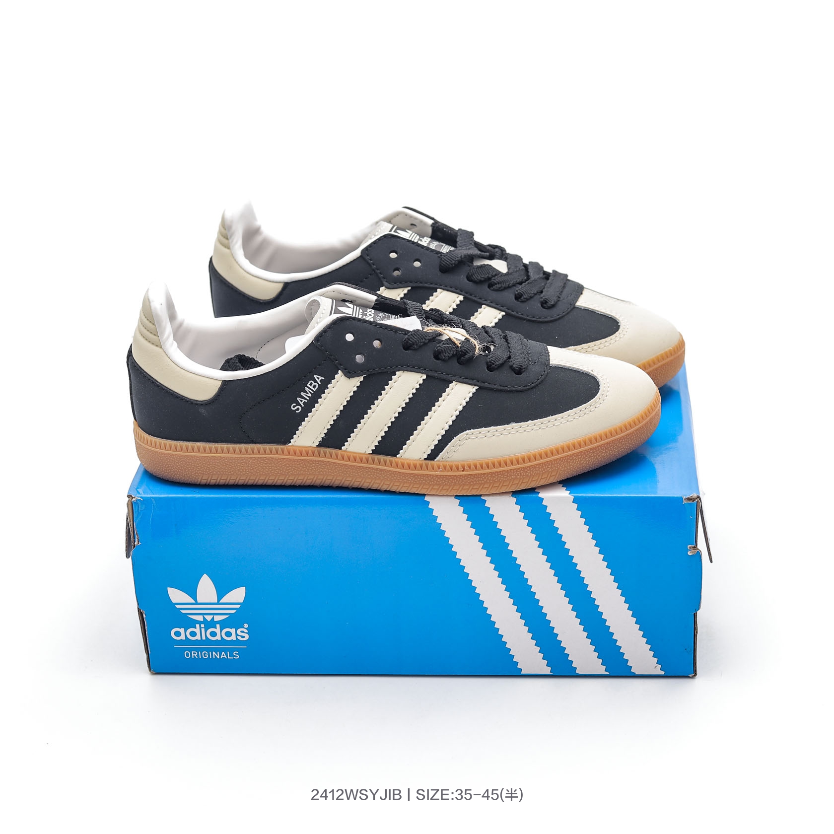 Adidas Originals Samba OG Gum Sole Sneakers Black/White