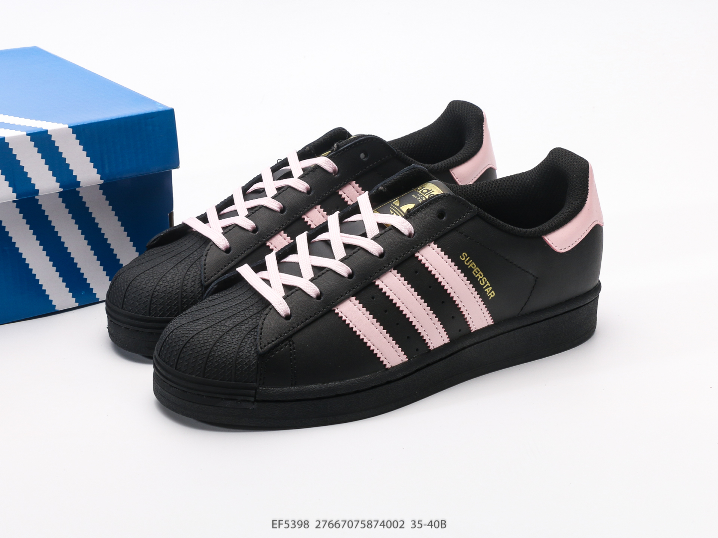 Adidas Originals Superstar XLG Platform Sneakers Black/Pink
