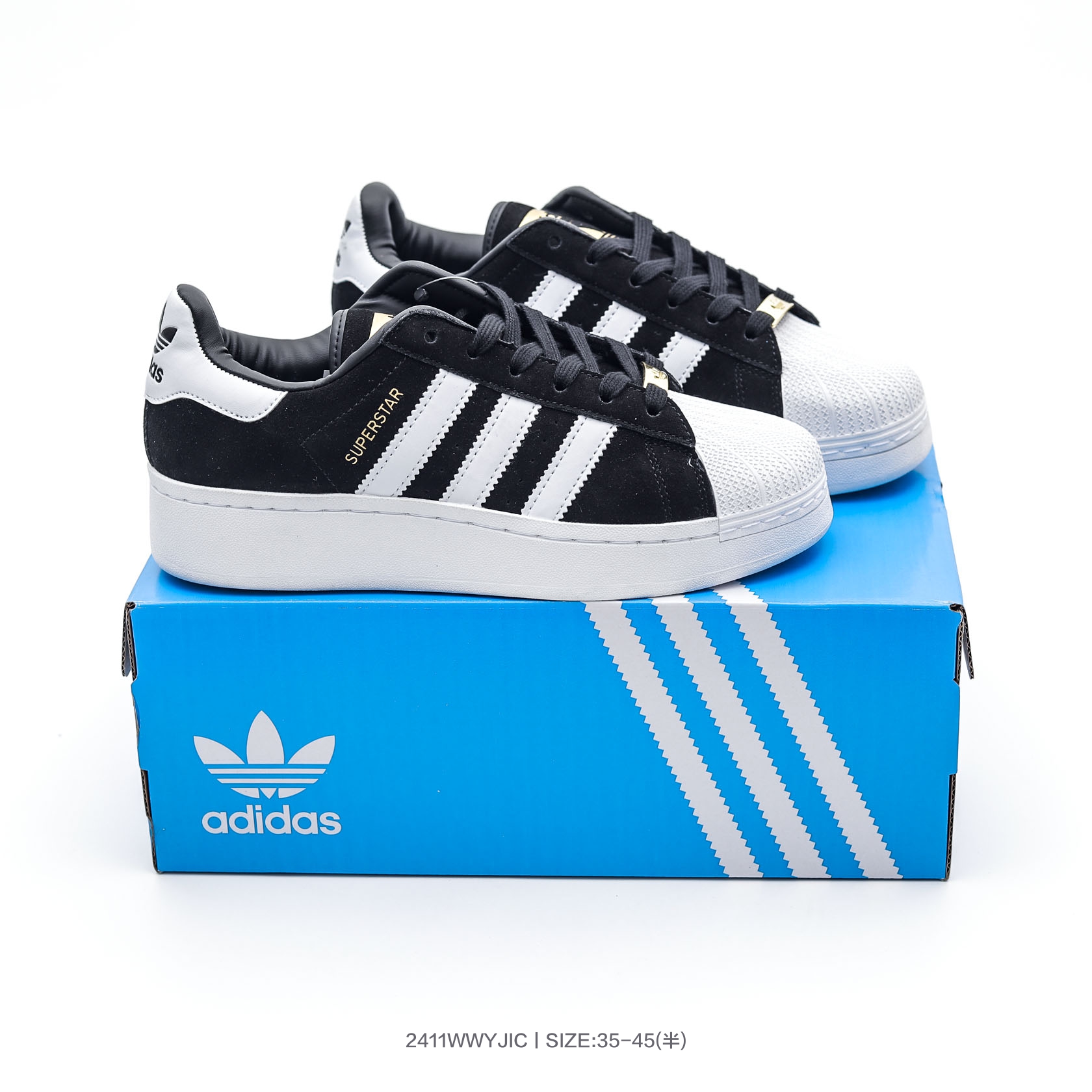 Adidas Superstar XLG Platform Sneaker Black/White