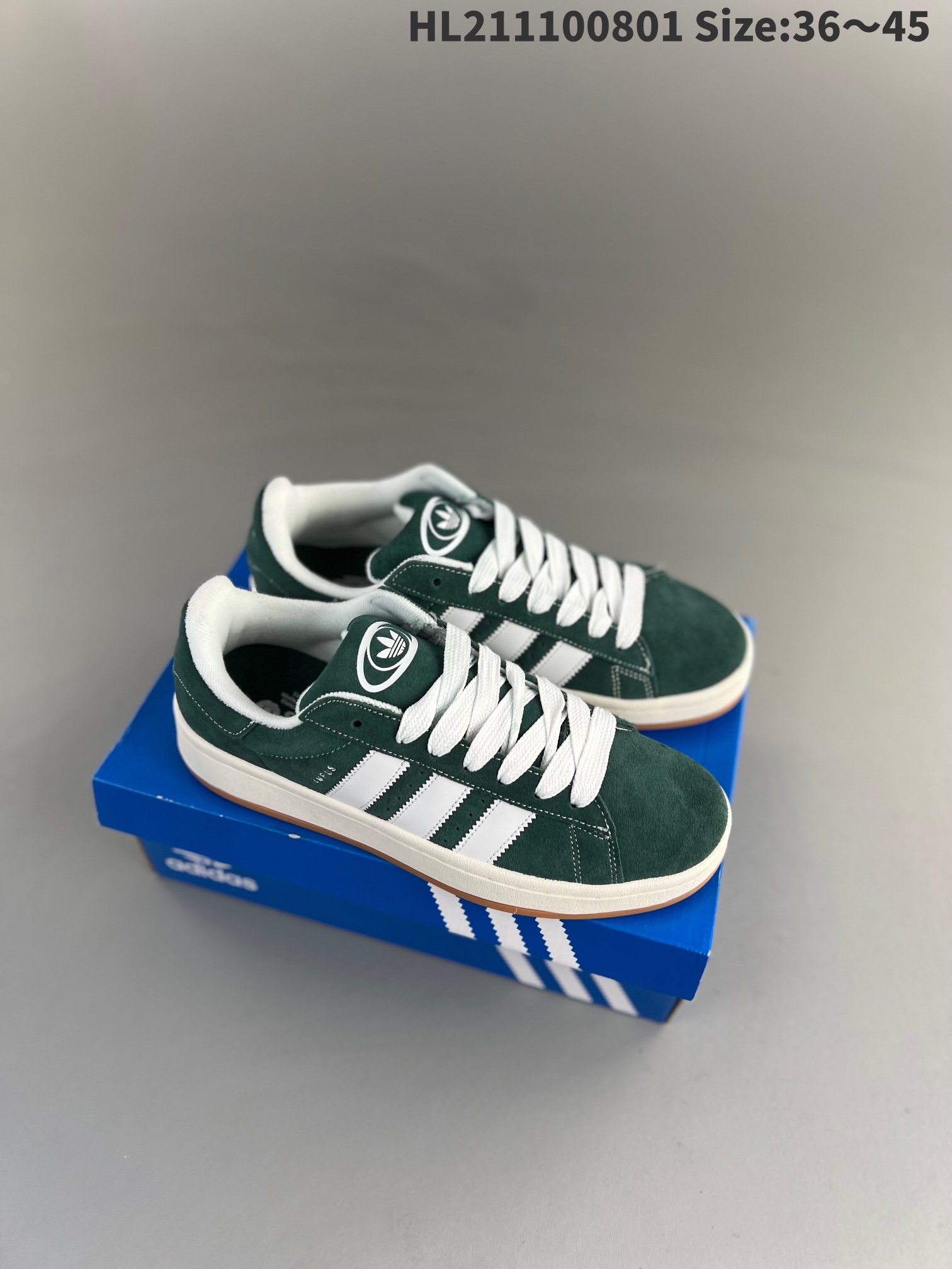 Adidas Campus 00s Suede Sneakers Green/White