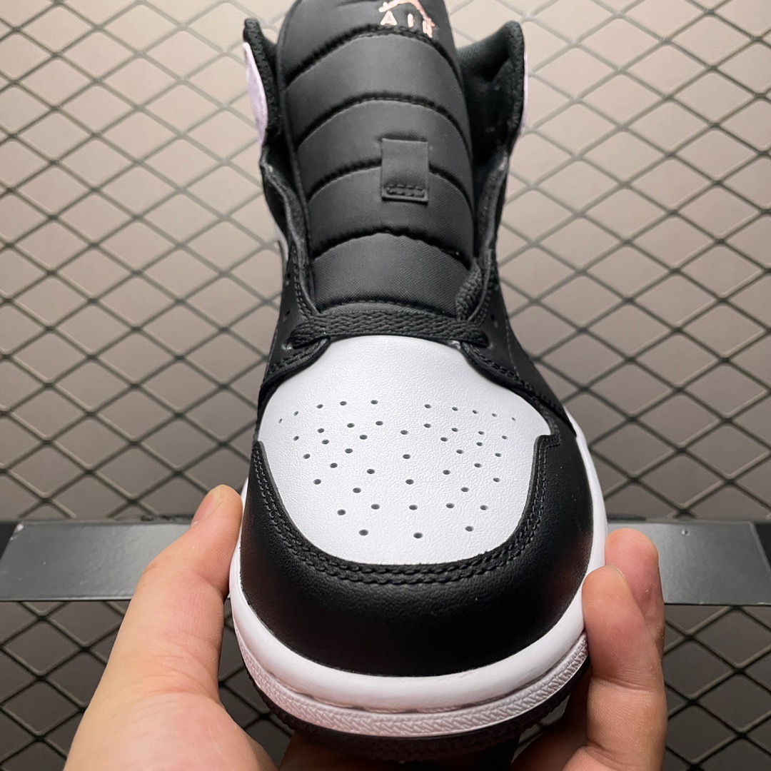 Jordan Air Jordan 1 Mid Black White Purple