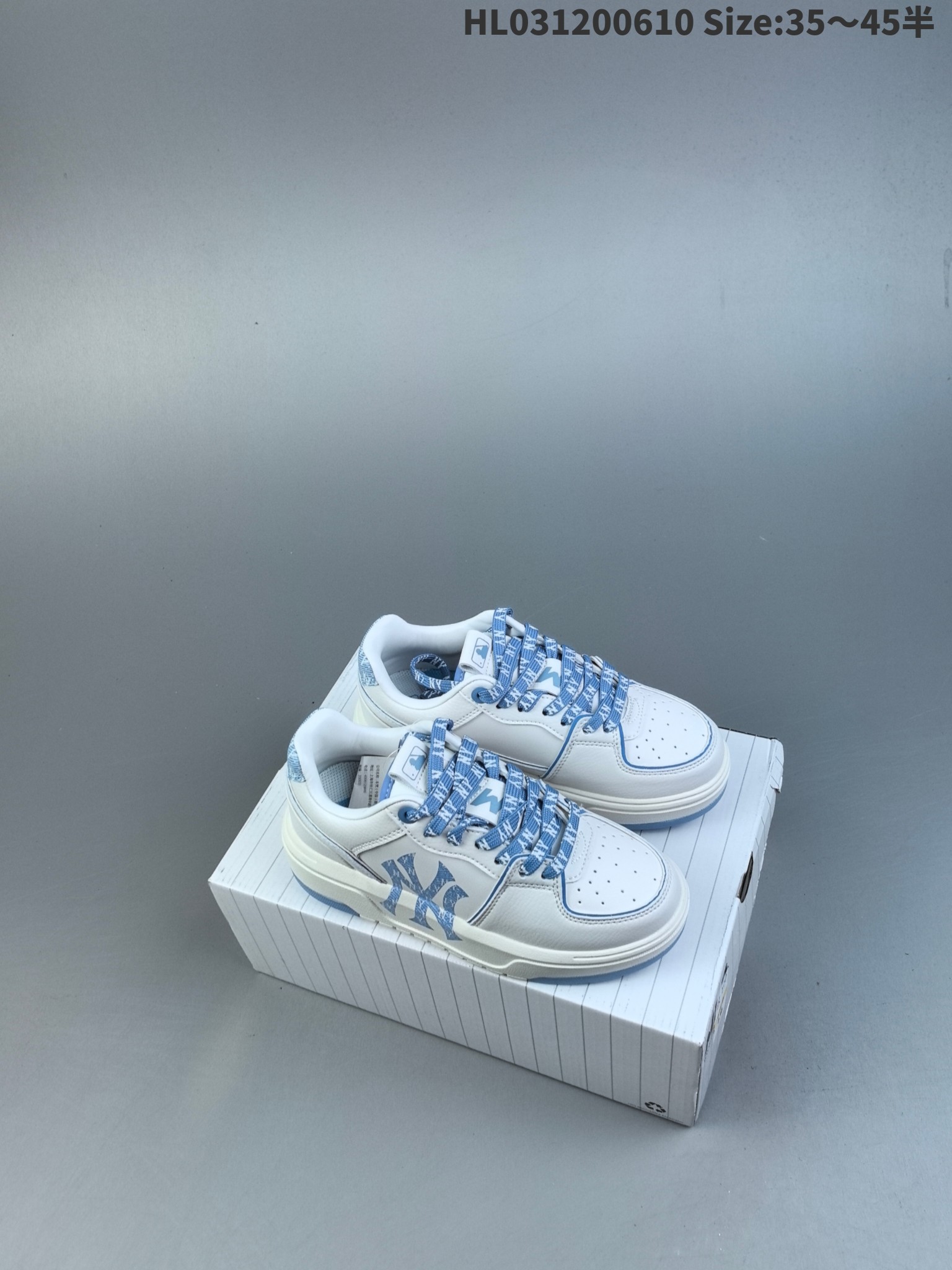 MLB Chunky Liner Denim Sneakers White/Blue