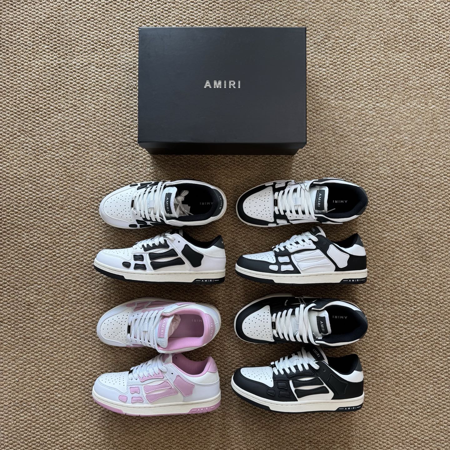 AMIRI Skeleton Low-Top Sneakers White/Black