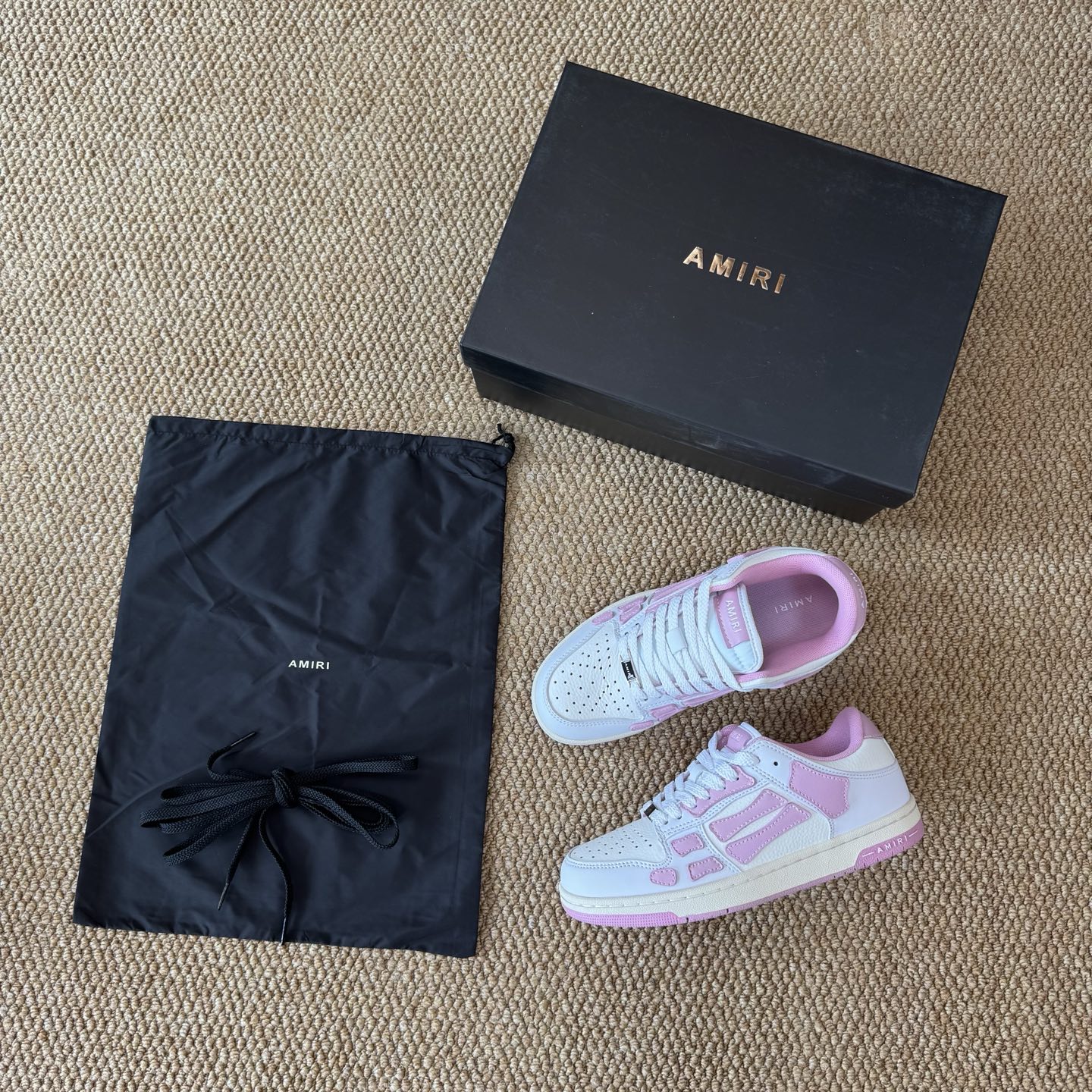 AMIRI Skel Top Low Sneakers Pink/White