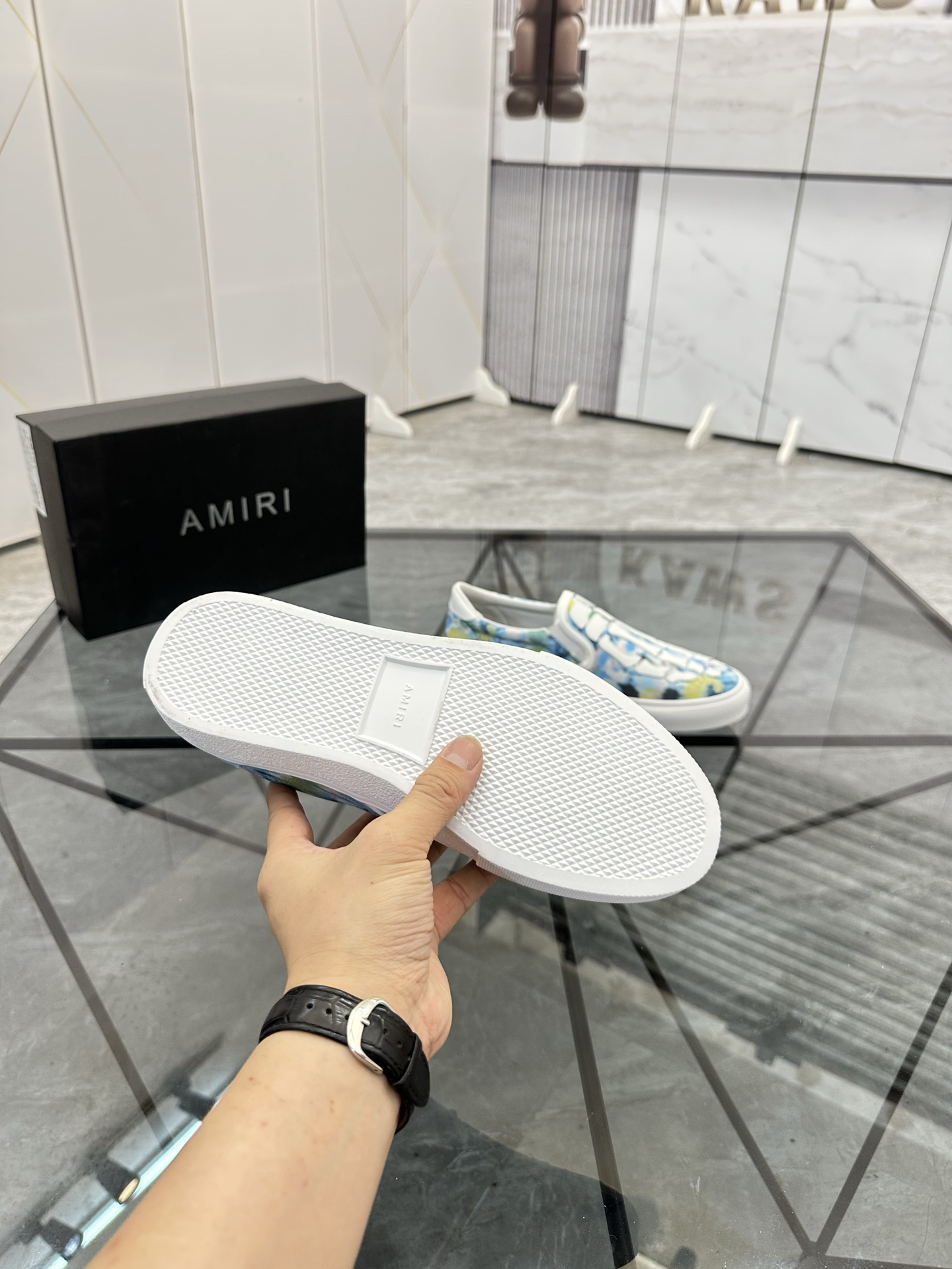 Amiri Skeleton Slip-On Sneakers Multicolor
