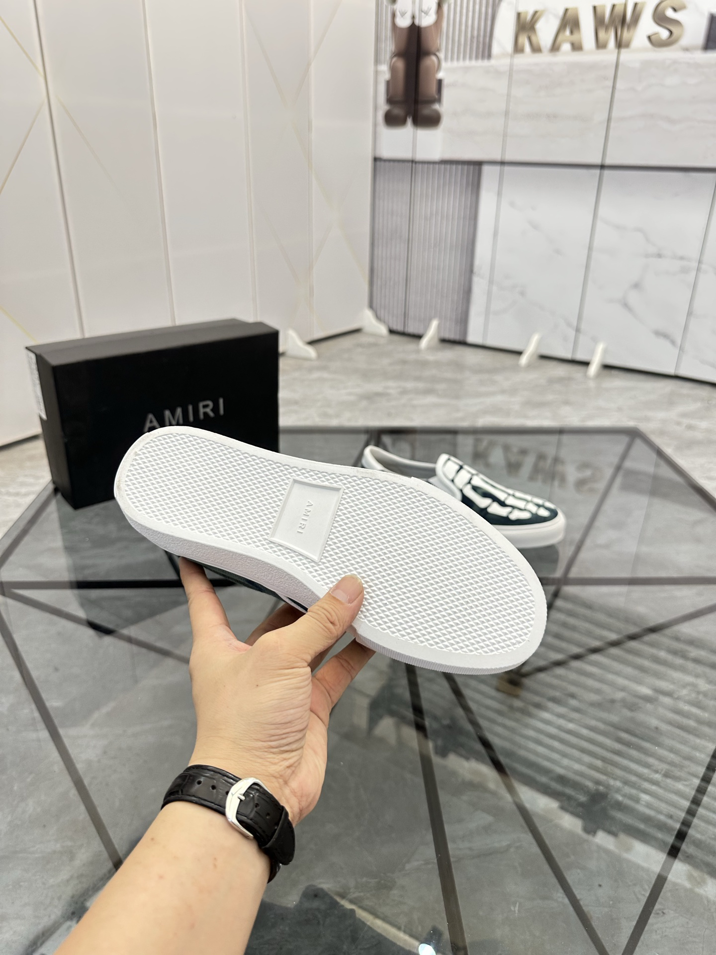 Amiri Skeleton Slip-On Sneaker Green