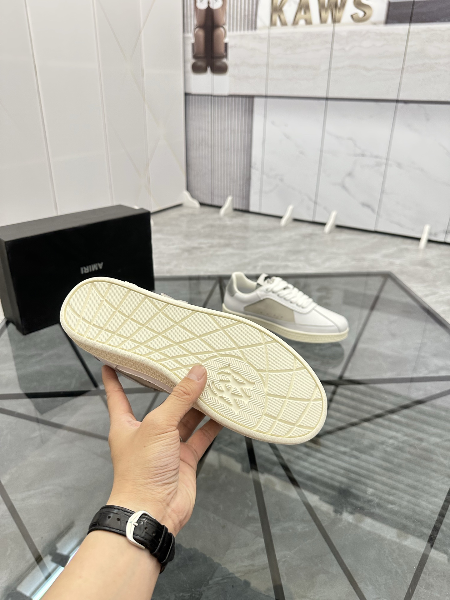 Amiri Star Panel Low-Top Sneakers White/Grey