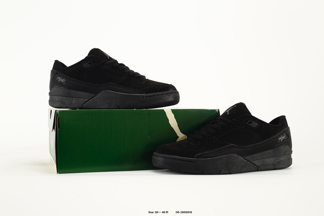 Jordan Flight Court ATE Low Retro Basketball Shoes Black