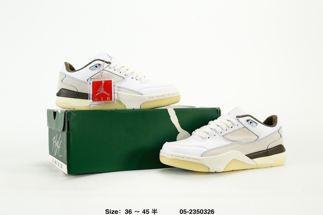 Jordan Flight Court Low Retro Sneakers White/Gray