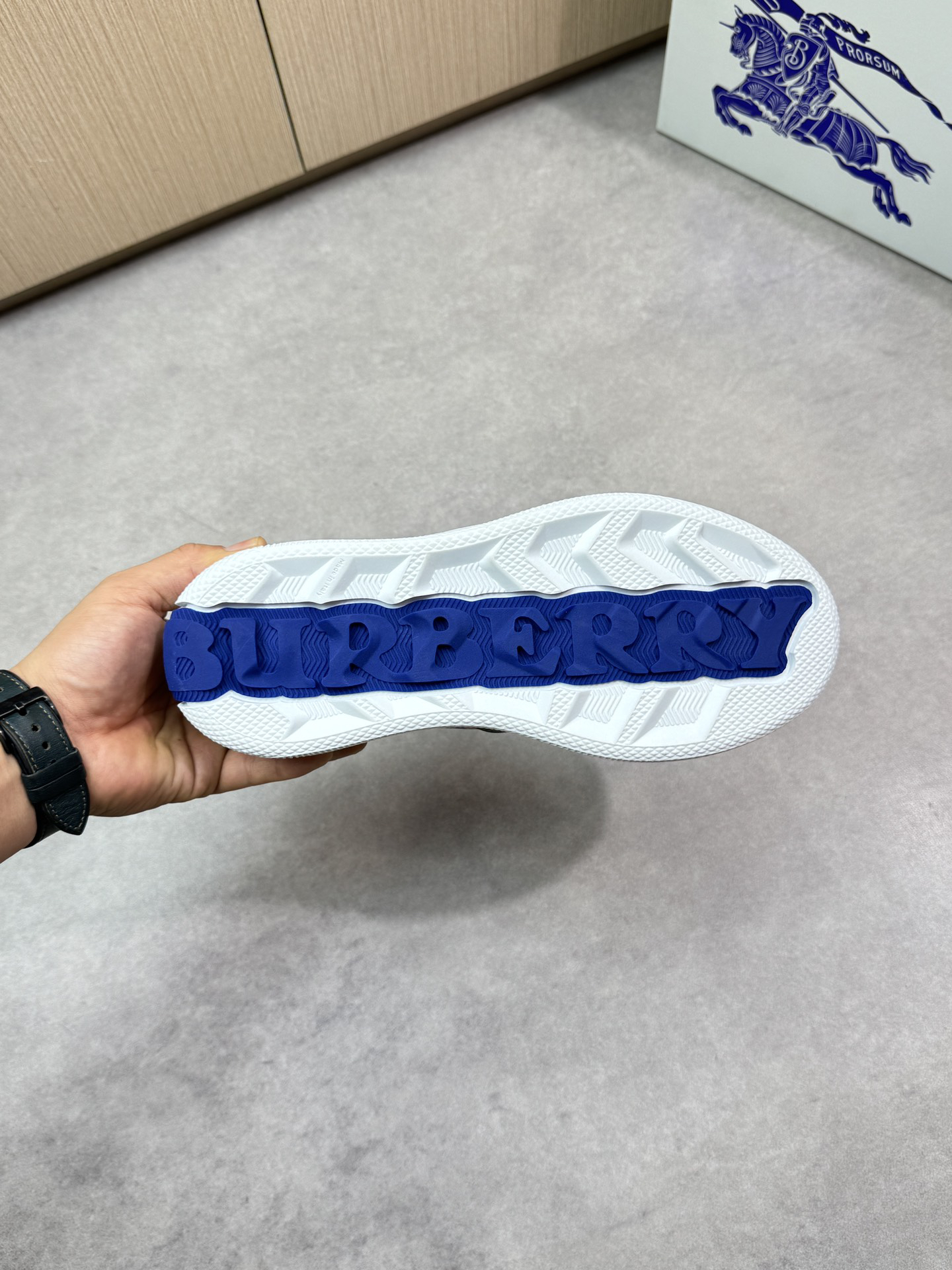 Burberry Check Low-Top Sneakers Grey