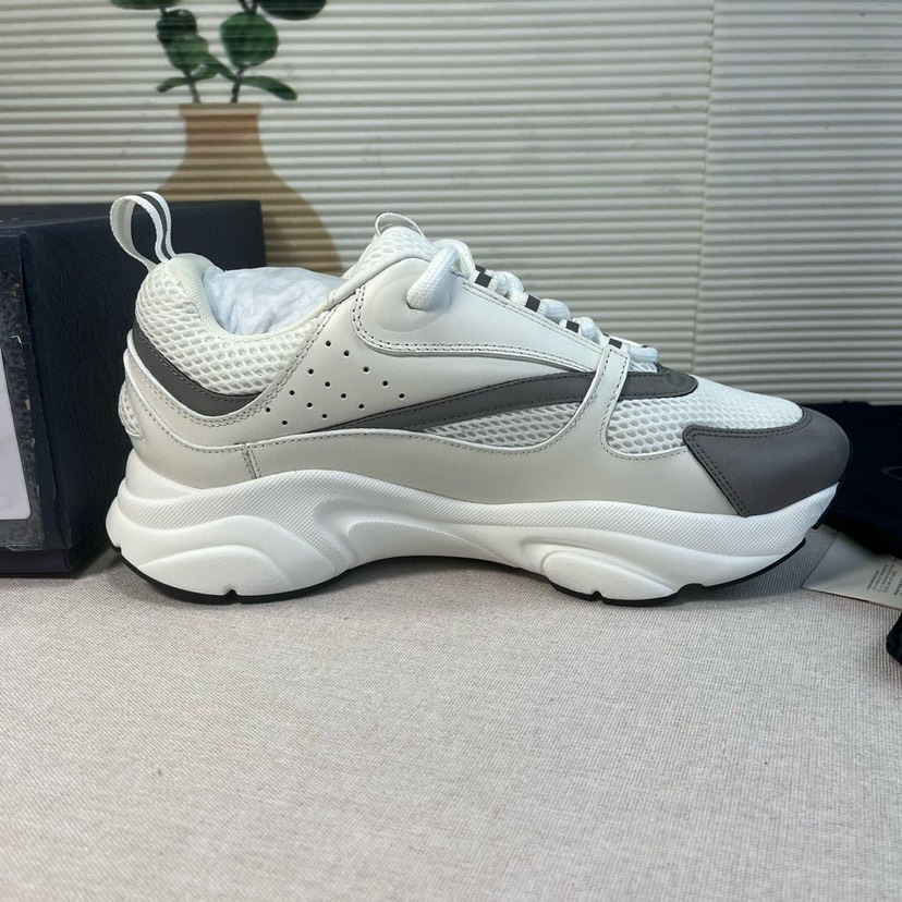Dior B22 Chunky Runner Sneakers White/Grey