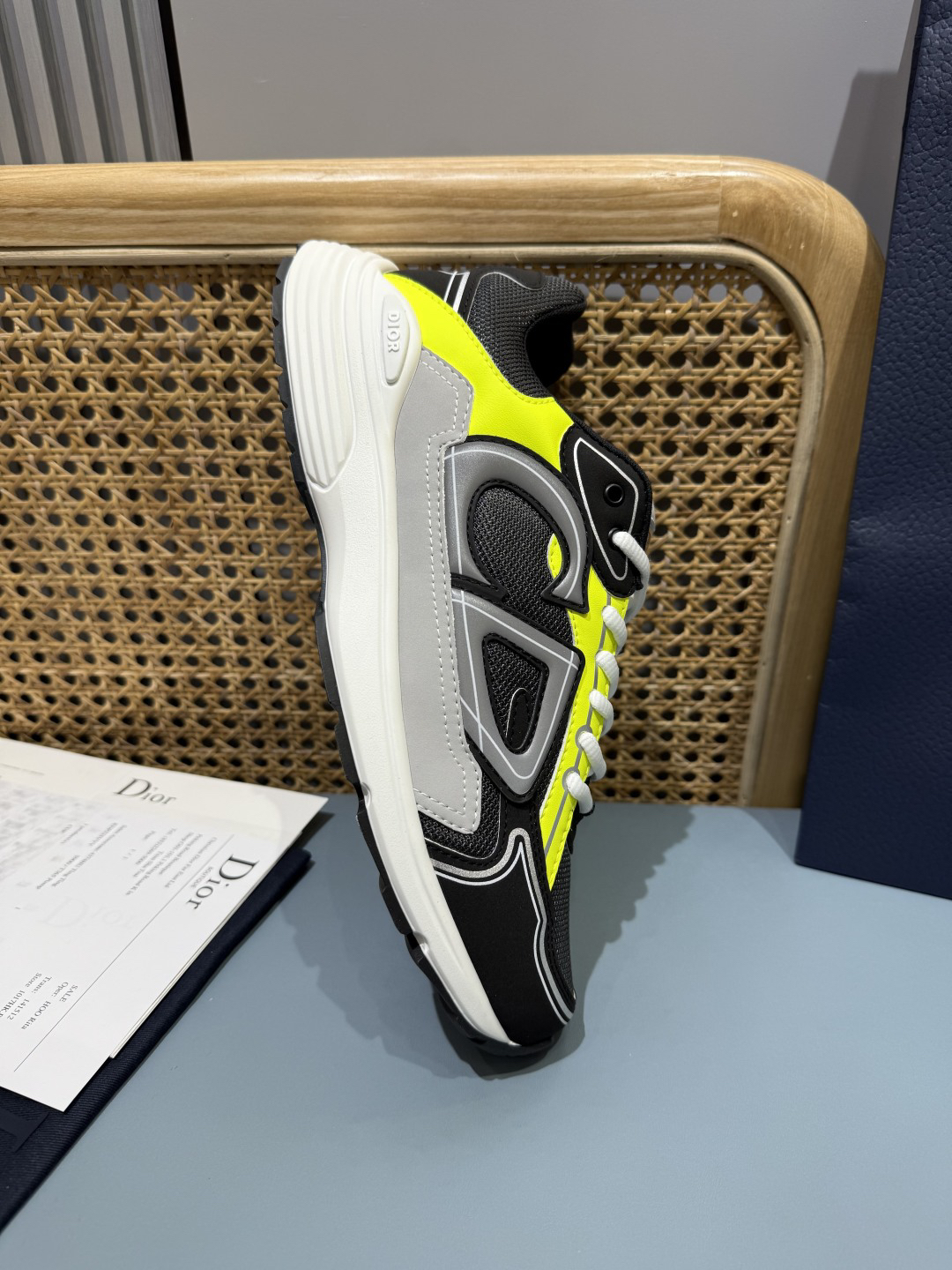 Dior B30 Countdown Sneakers Black/Neon Yellow