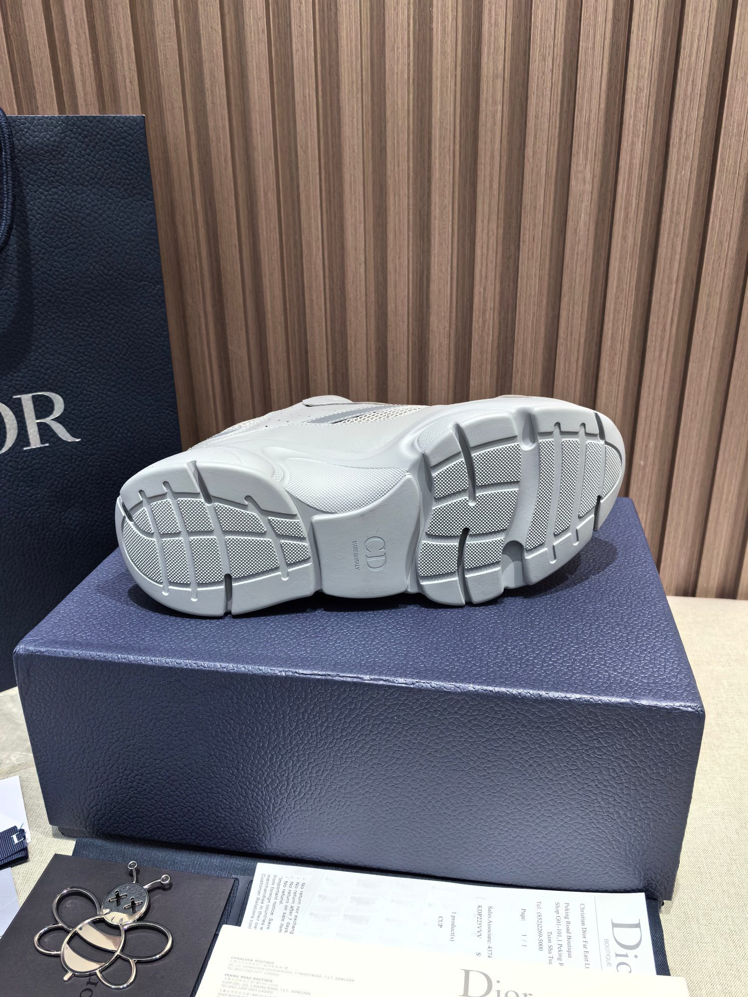 Dior B22 Mesh Leather Sneakers Grey