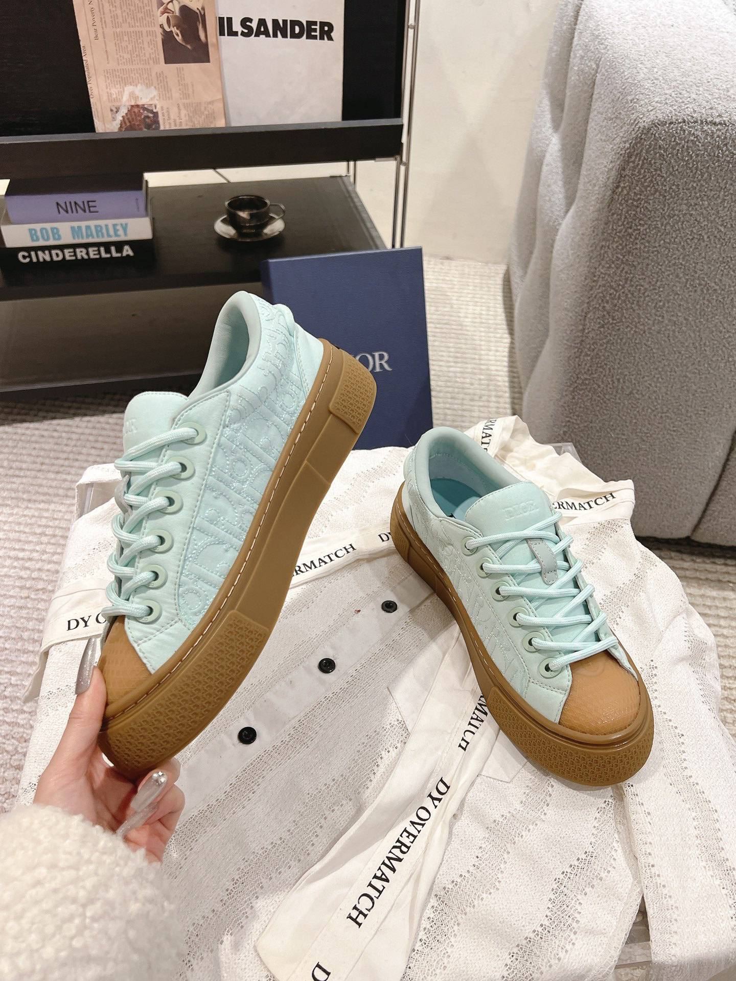 Dior B33 Low-Top Sneakers Mint