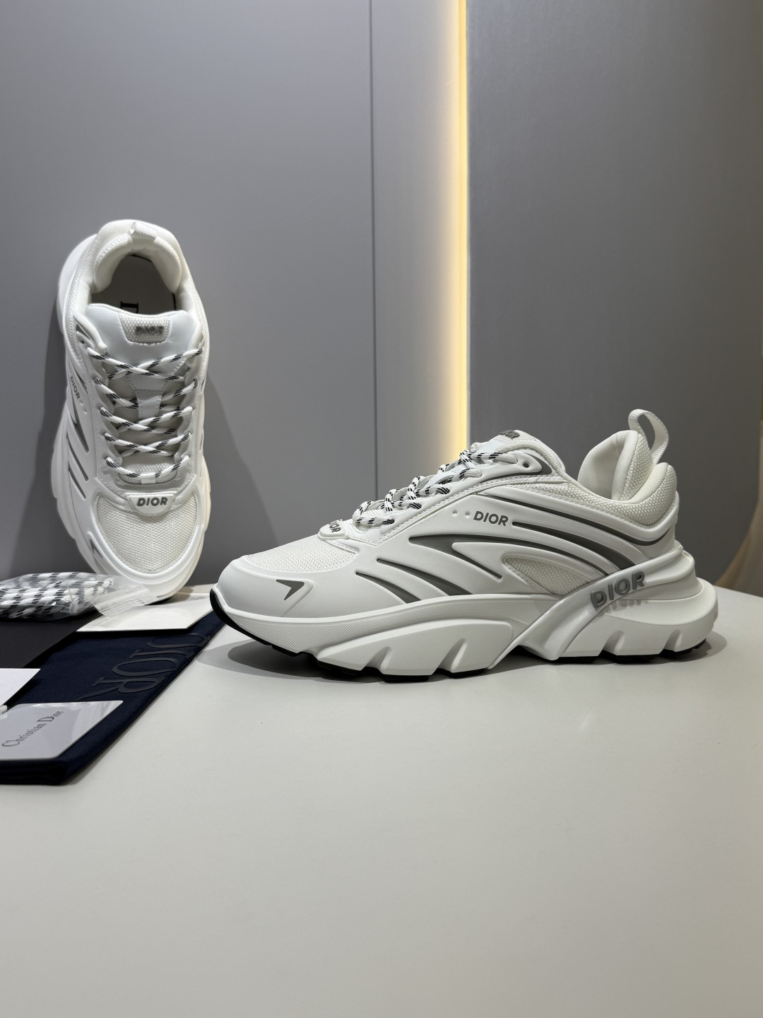 Dior B44 Blade Chunky Sneakers White