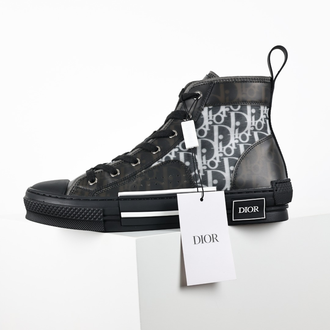 Dior B23 Oblique High Sneakers Black