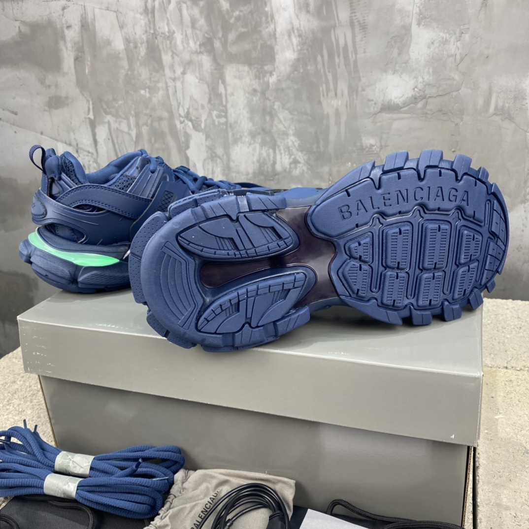 Balenciaga Track LED Trainer Sneakers Navy