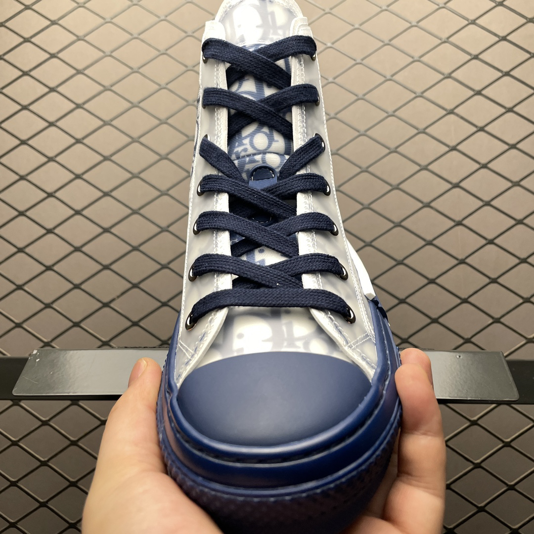 Dior B23 Oblique High-Top Sneakers Blue