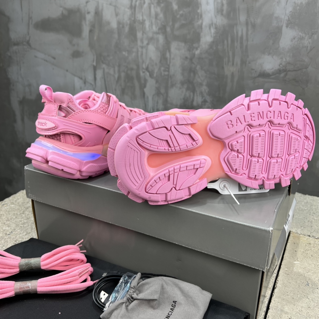 Balenciaga Track LED Trainers Pink