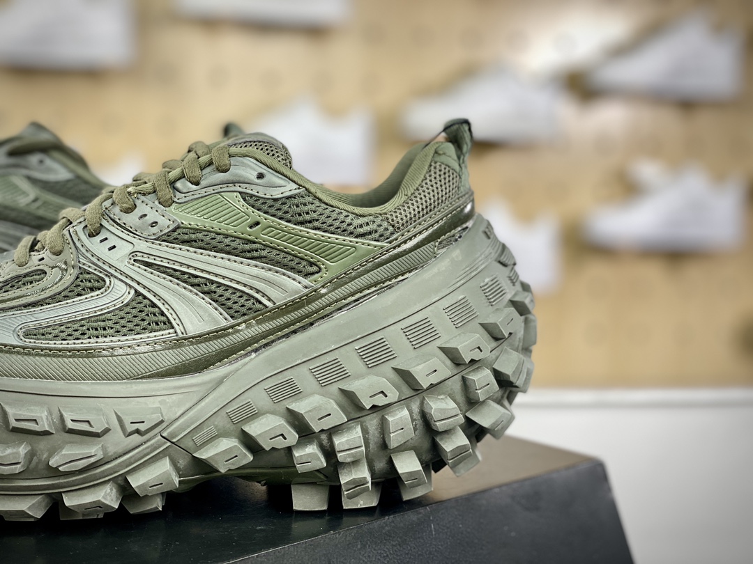 Balenciaga Defender Platform Sneakers Army Green