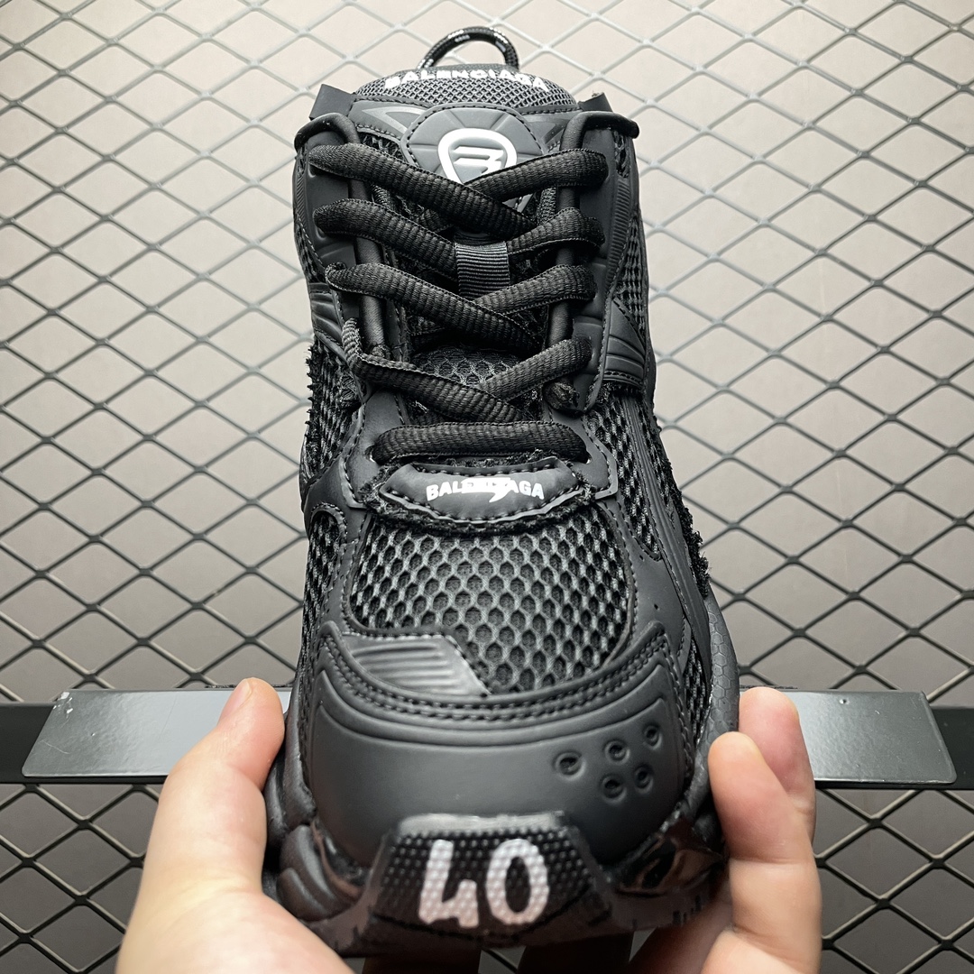 Balenciaga Runner Distressed Dad Sneakers Black
